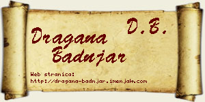 Dragana Badnjar vizit kartica